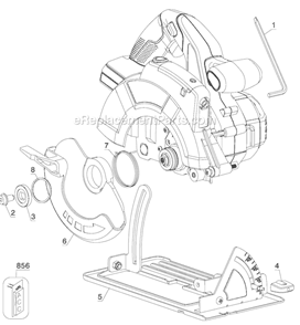 Page A Diagram and Parts List for PC186CS Type 1 Porter Cable Circular Saw